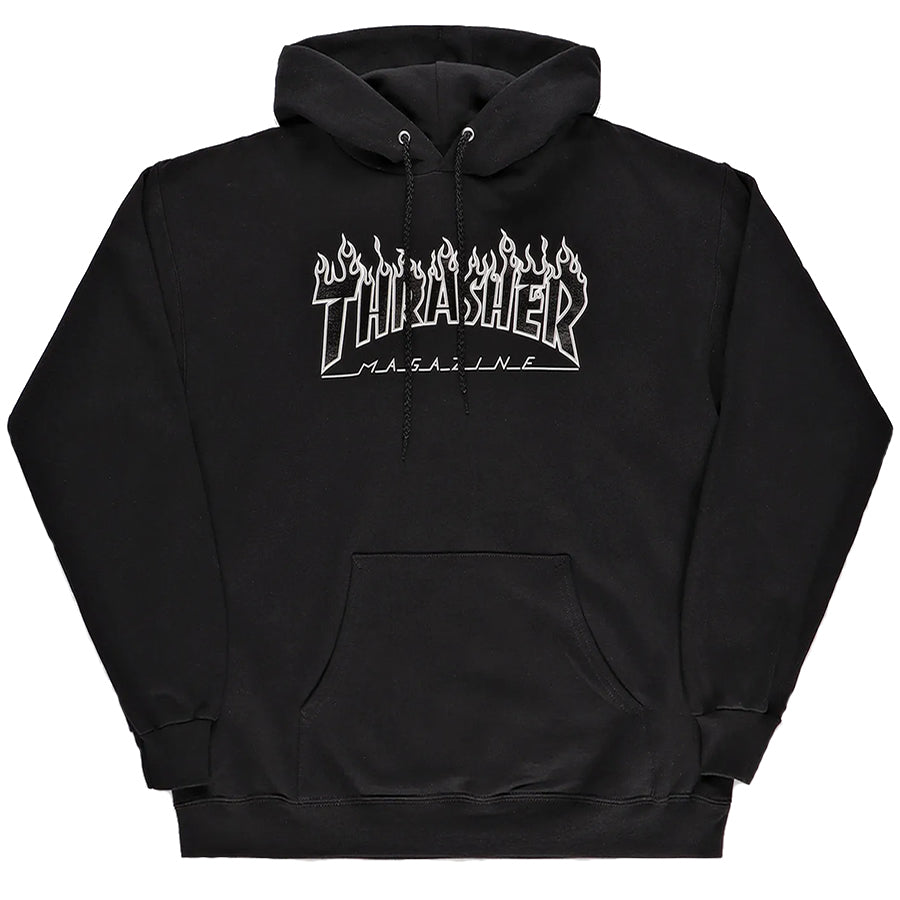 Black shop thrasher hoodie