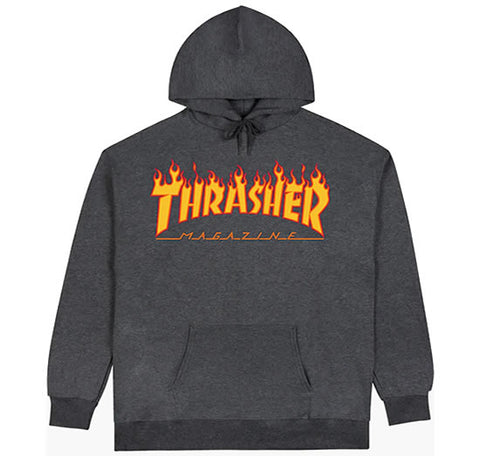Thrasher Flame Hoodie Dark Heather