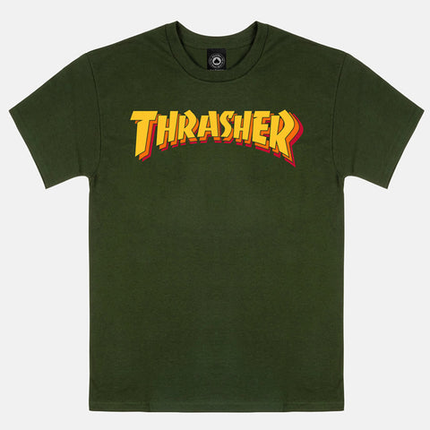 Thrasher Stacked T-Shirt Forest Green