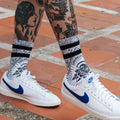 American Socks Signature 'Bandana White' Skatesokken
