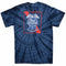 Loser Machine x Pabst Condor & Ribbon Tie Dye T-shirt Navy