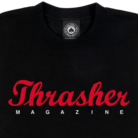 Thrasher Script Crew Sweater Black