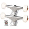 Bullet 145mm Silver Standard Skateboard Trucks + OJ Wheels 53mm OJ Logo White Skateboard Wielen