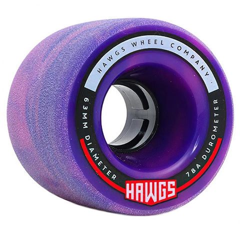 Fatty Hawgs 63mm/78A Purple & Pink Swirl Longboard Wielen