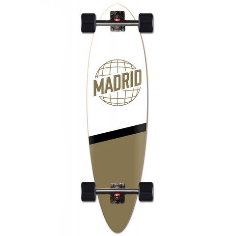 Madrid Blunt 'World' 36" White/Gold Longboard Complete