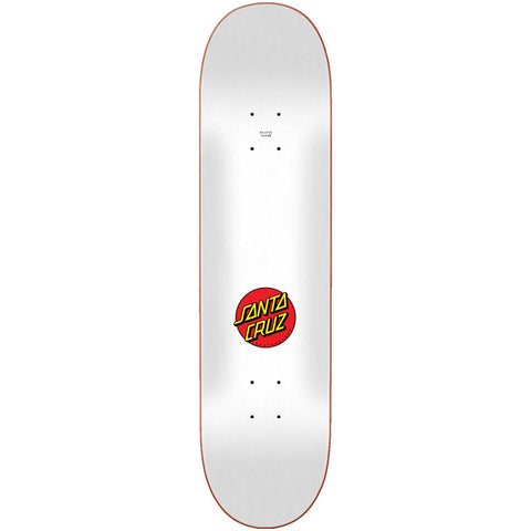 Santa Cruz Classic Dot 8.0" White Skateboard Deck