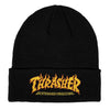 Thrasher Fire Logo Beanie Black