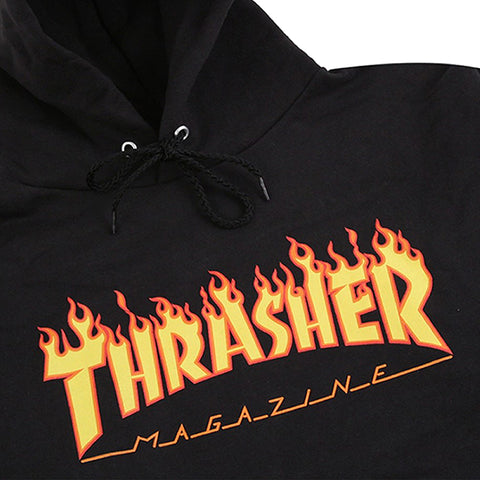 Thrasher Flame Hoodie Black