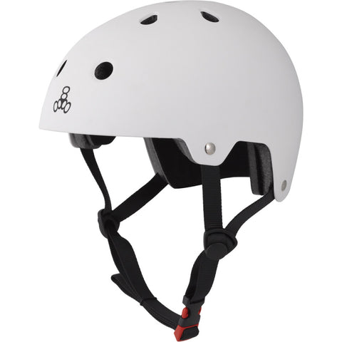 Triple Eight Brainsaver Dual Certified Helmet White Rubber