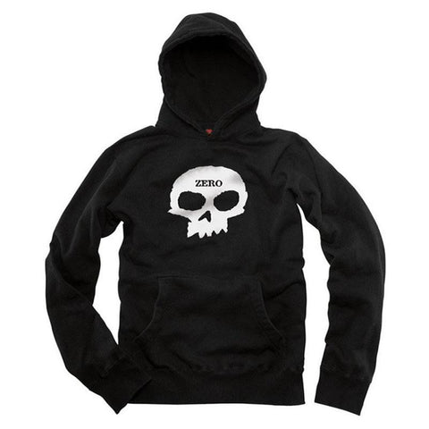 Zero Single Skull Hoodie Black - QUICKLAND